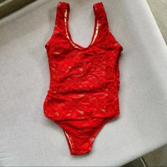 New Free People x Nightcap Wisteria Lace Swim One Piece Swimsuit XS - Picture 9 of 10